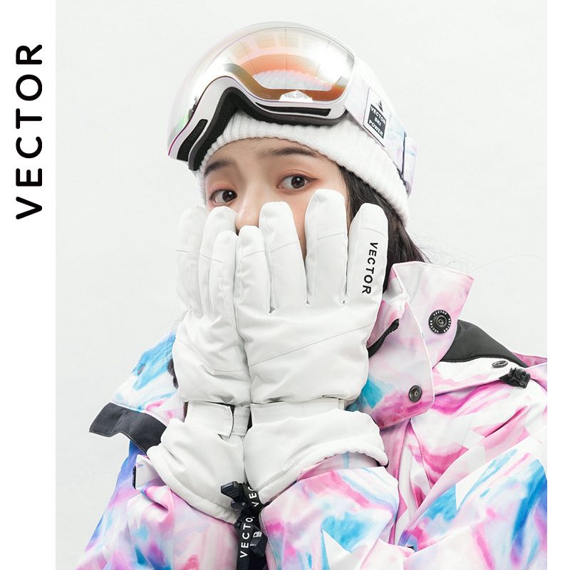(Color 11)2-in-1 Mittens Ski Gloves Snowboard Men Women Female Snow Winter Sport Warm Waterpro GRE