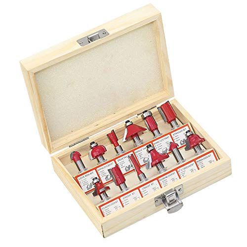 ASNOMY Tungsten Carbide Router Bit Set  15 Piece Router Set
