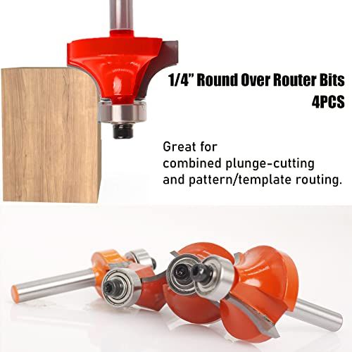 Roundover Router Bit Set 14 Shank By Sinoprotools 4pcs Route