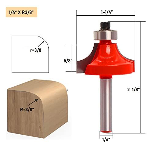 Roundover Router Bit Set 14 Shank By Sinoprotools 4pcs Route