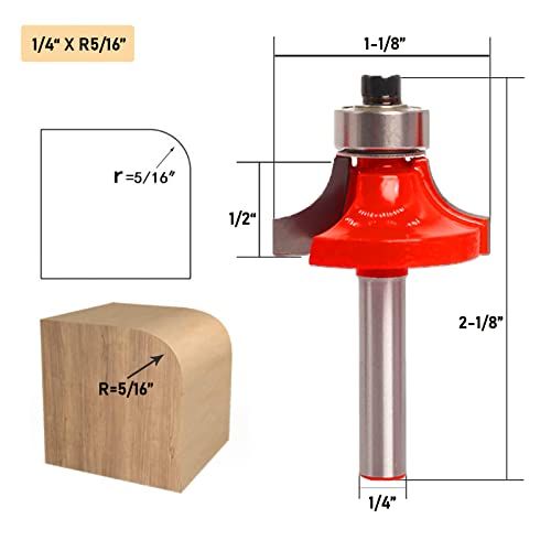 Roundover Router Bit Set 14 Shank By Sinoprotools 4pcs Route