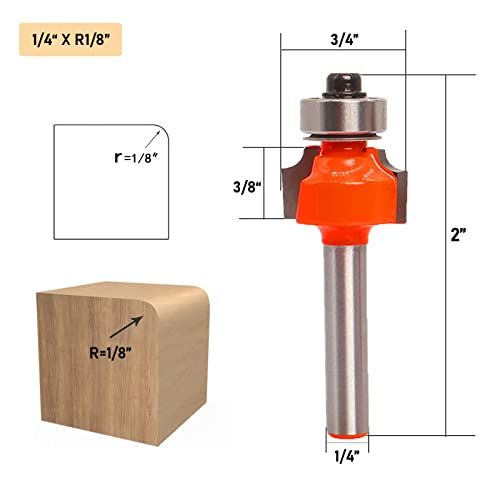 Roundover Router Bit Set 14 Shank By Sinoprotools 4pcs Route