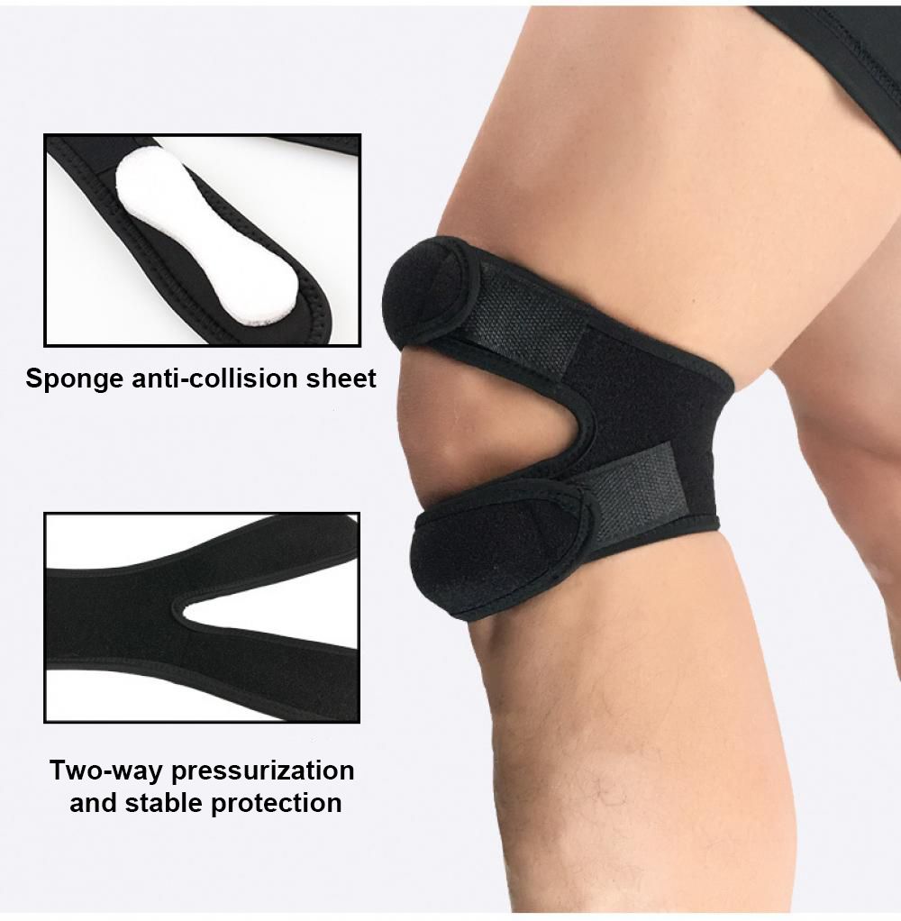Knee Protector Orthopedic Knee Brace Compression Pads Arthritis Joint Pain Elastic Bandage Basketball Running Sports Accessories(#Black Knee Pads)