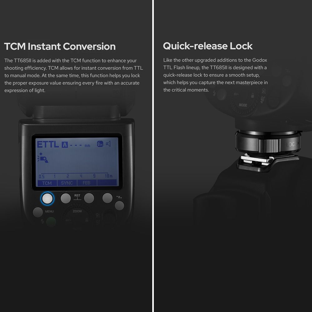 Thinklite TT685IIC TTL On-Camera Speedlight 2.4G