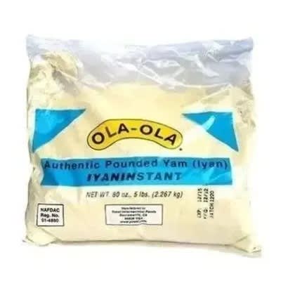 Ola-ola Authentic Instant Pounded Yam - 80oz /  2.267kg X 2pcs