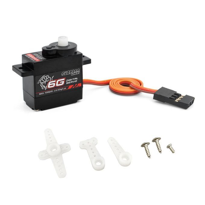 S0006P 6g Mi Ro Digital Servo Plasti  Gear Mini Servos For R  1/24  Ar-black
