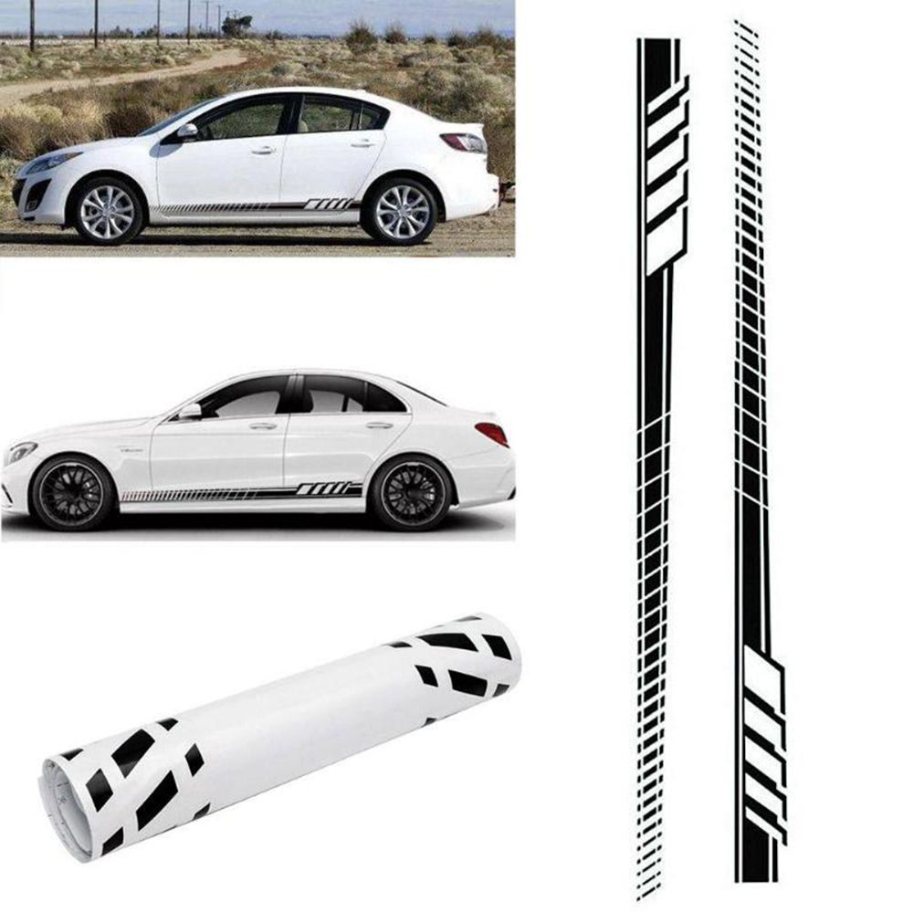 Car Auto Body Stickers Long Stripe Side Skirt Decoration
