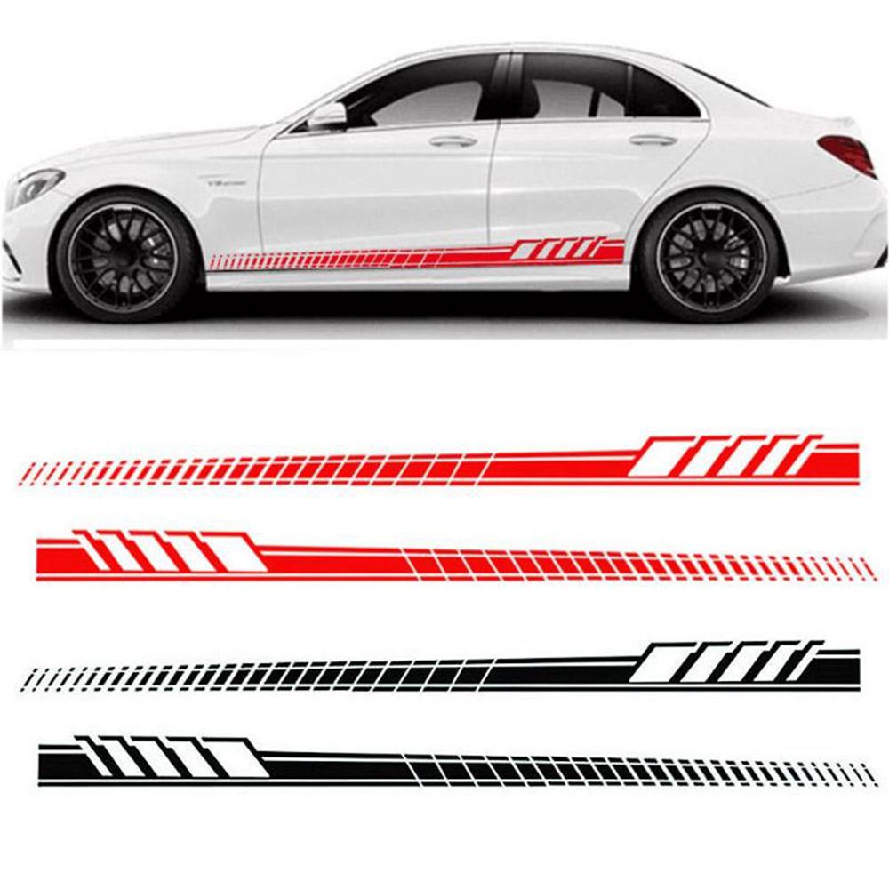 Car Auto Body Stickers Long Stripe Side Skirt Decoration