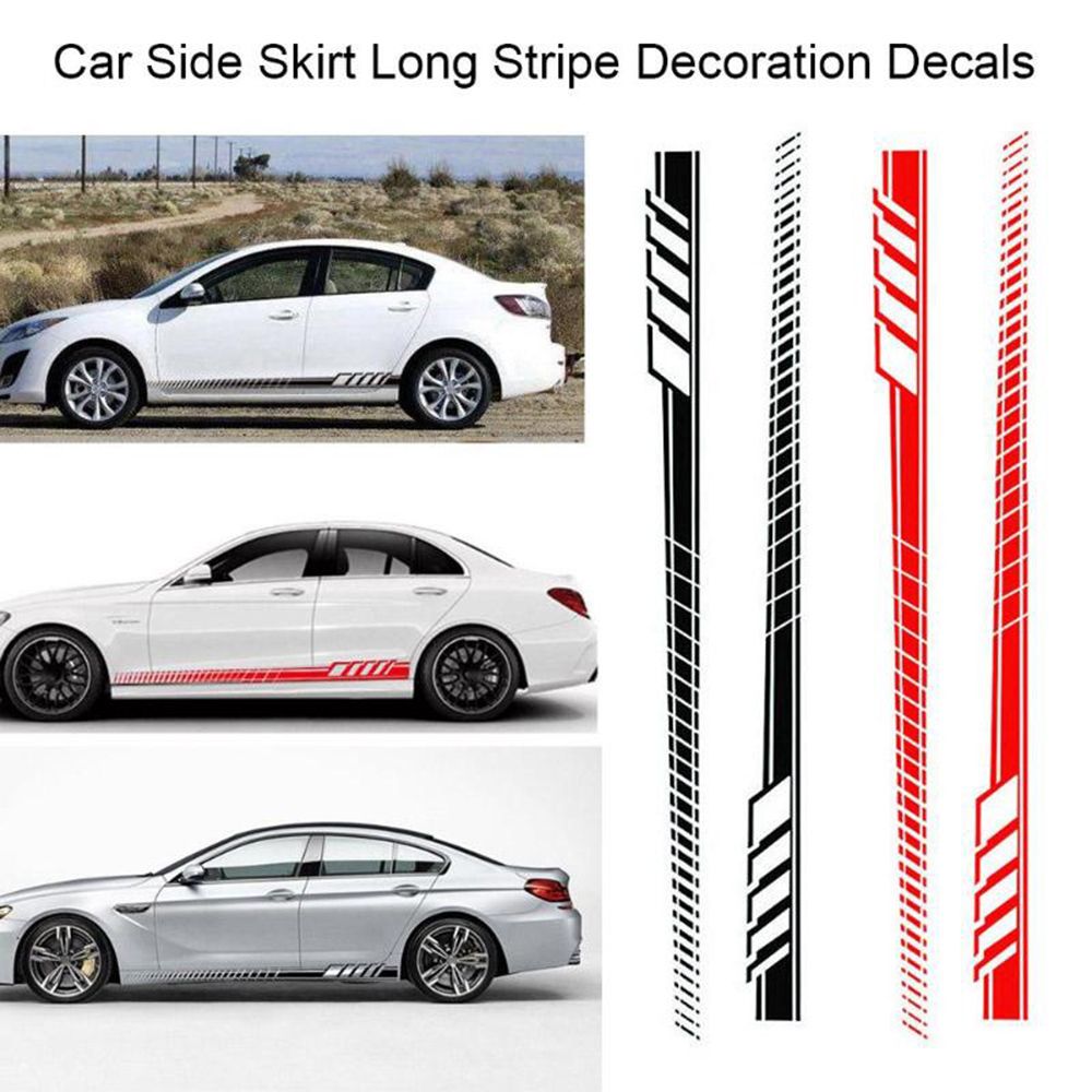 Car Auto Body Stickers Long Stripe Side Skirt Decoration