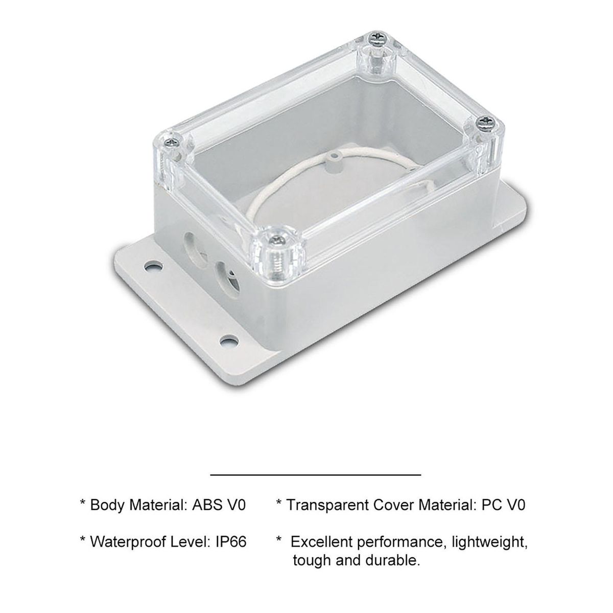 IP66 Waterproof Junction Box Plastic Cable Wire Connector Gland Case Water-resistant Shell Support Sonoff Basic/RF/Dual/Pow for Xmas Tree Lights and Other Application Scenarios