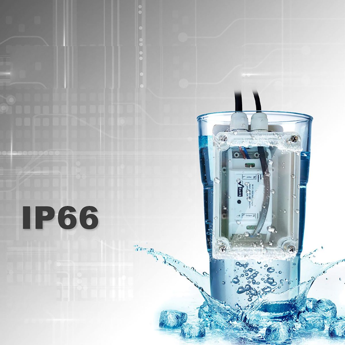 IP66 Waterproof Junction Box Plastic Cable Wire Connector Gland Case Water-resistant Shell Support Sonoff Basic/RF/Dual/Pow for Xmas Tree Lights and Other Application Scenarios