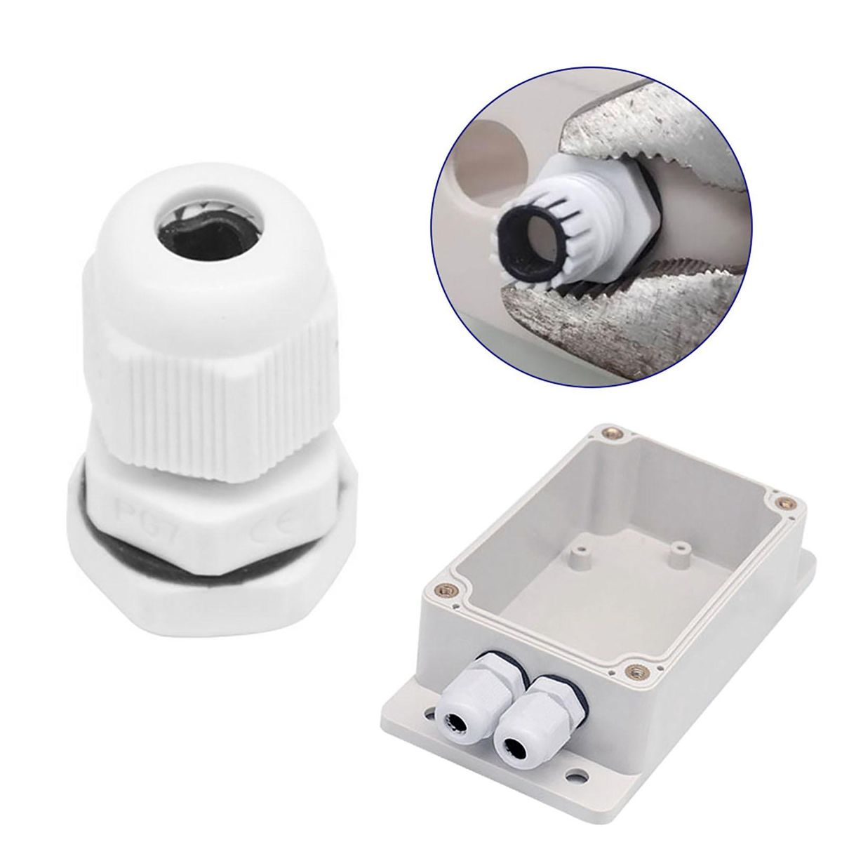 IP66 Waterproof Junction Box Plastic Cable Wire Connector Gland Case Water-resistant Shell Support Sonoff Basic/RF/Dual/Pow for Xmas Tree Lights and Other Application Scenarios