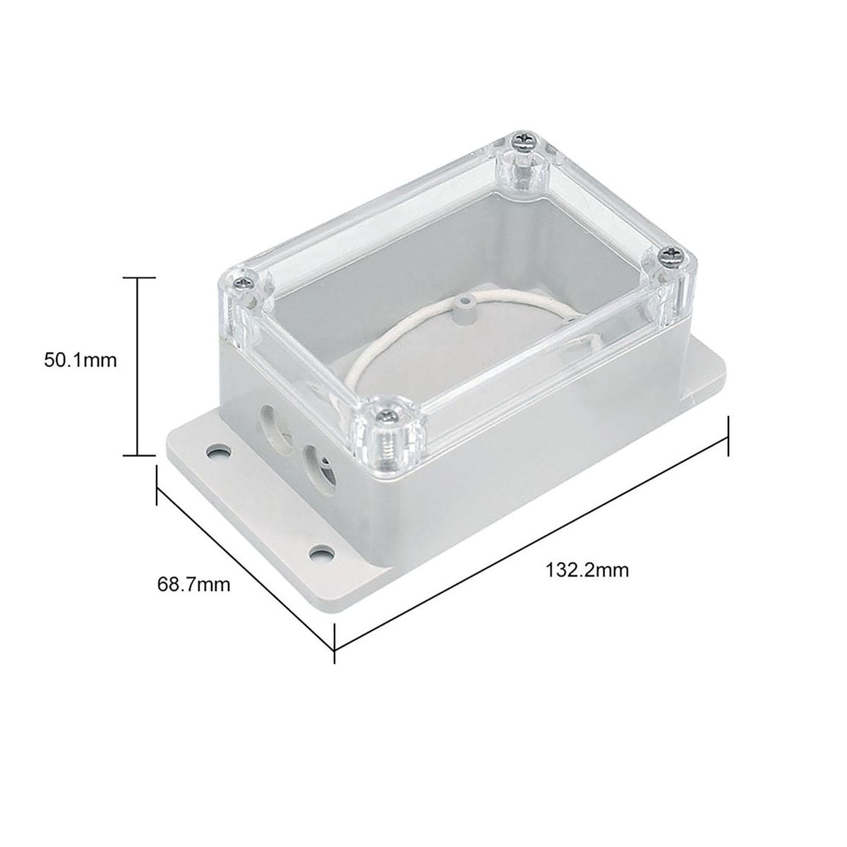 IP66 Waterproof Junction Box Plastic Cable Wire Connector Gland Case Water-resistant Shell Support Sonoff Basic/RF/Dual/Pow for Xmas Tree Lights and Other Application Scenarios