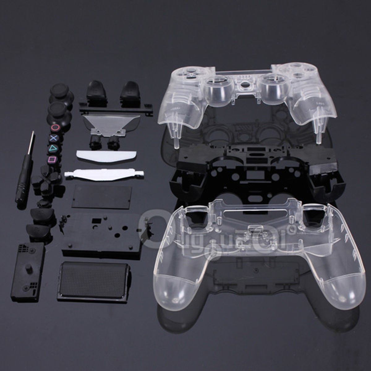 DIY Transparent Shell Kit Housing Case Assembly Crystal