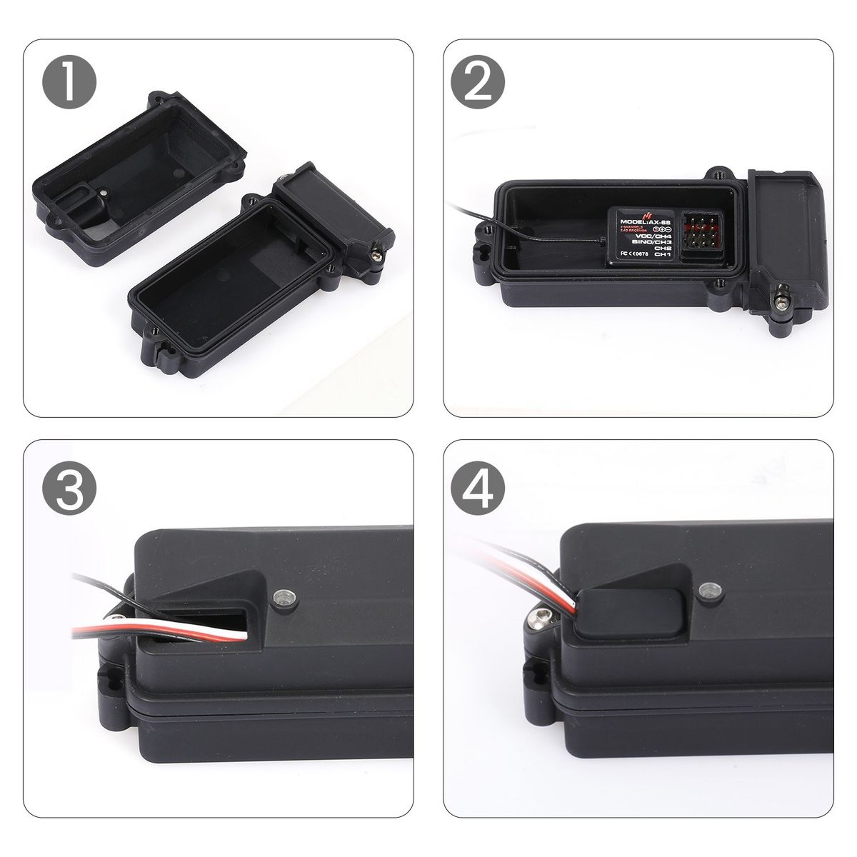 Plastic Receiver Box Waterproof Shock-proof For Traxxas