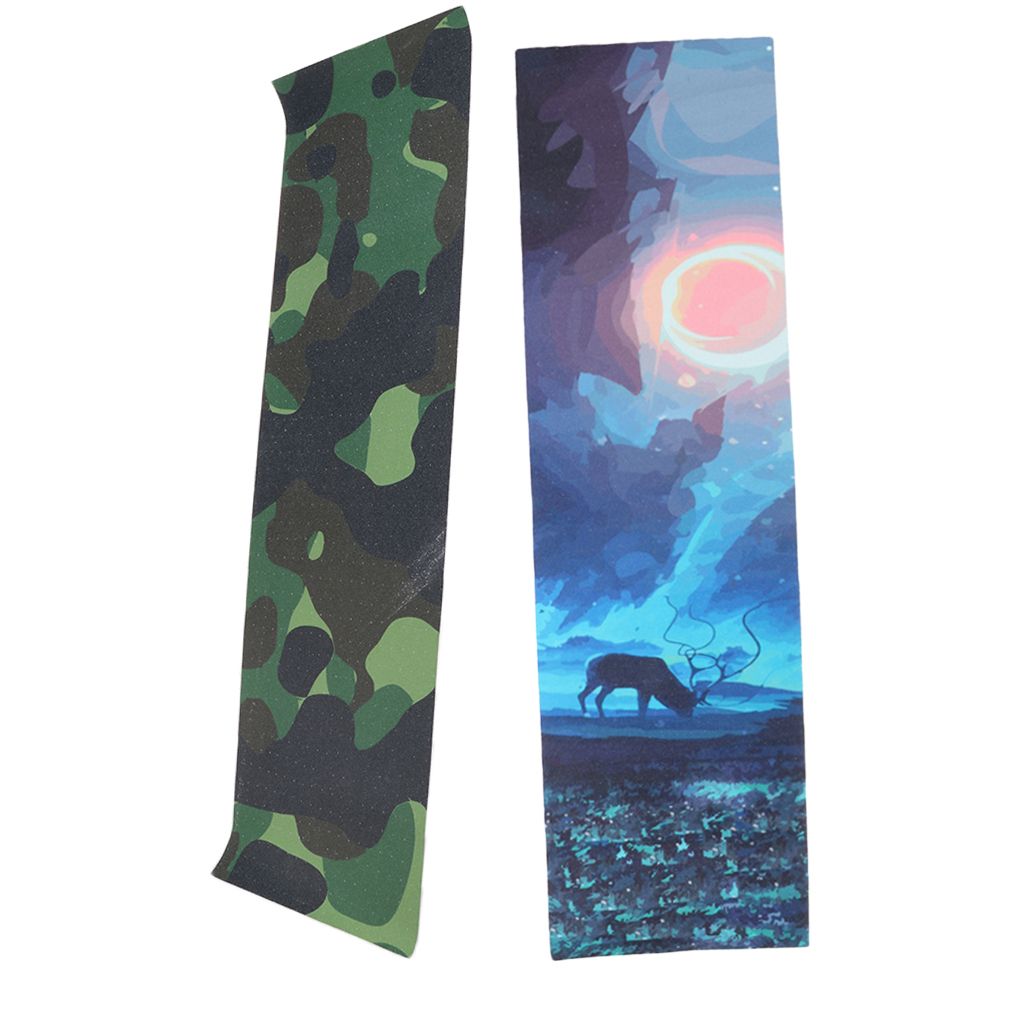 2pcs Elk Printed Skateboard Deck Sheet 33 X 9 Inch