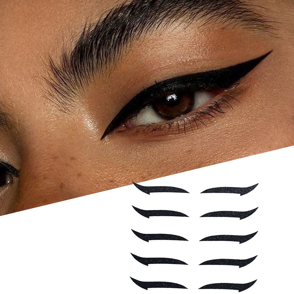 Fashion Eyeliner Eyelid Tape Sticker  5 Pairs  Black 5 Pairs  Black