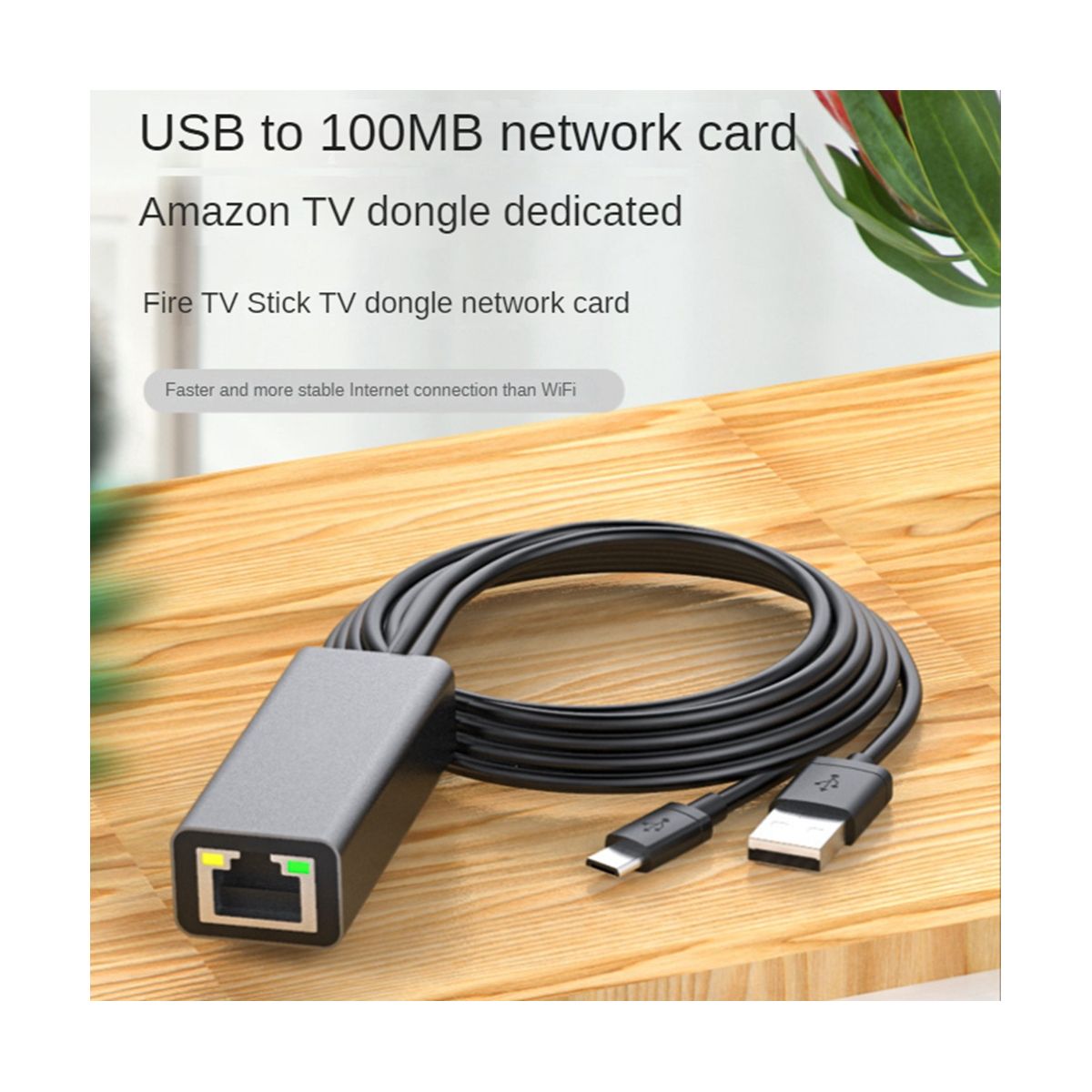 TV Ethernet Adapter Tv 4K Stick USB-C to RJ45 LAN Network Ad