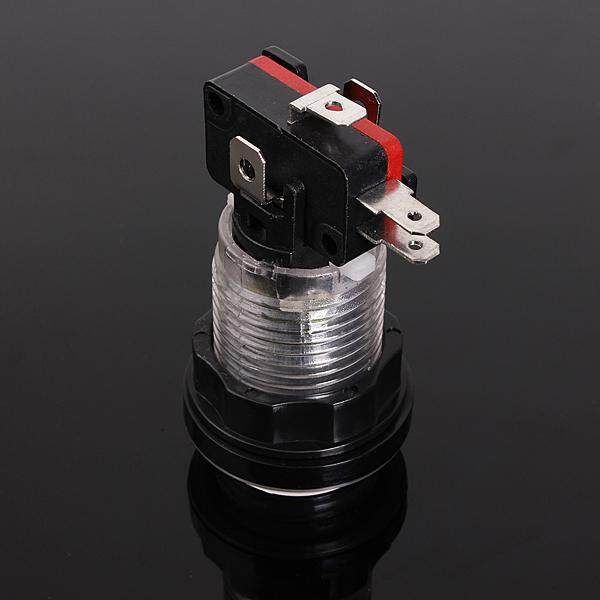 Arcade Video Game Round Push Button LED Lighted Illuminated Lamp 5 / 12v (White) White