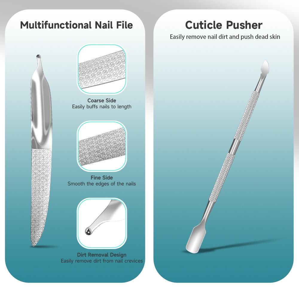 1PCS/5PCS Nail Clipper for Ingrown or Thick Toenails Cuticle Trimmer Set with Nail File Dead Skin Fork Pedicure Manicure Tools Kit for Fingernails and Toenails Nail Cut Stainless Steel for Paronychia Podiatry Nail Care Tool D