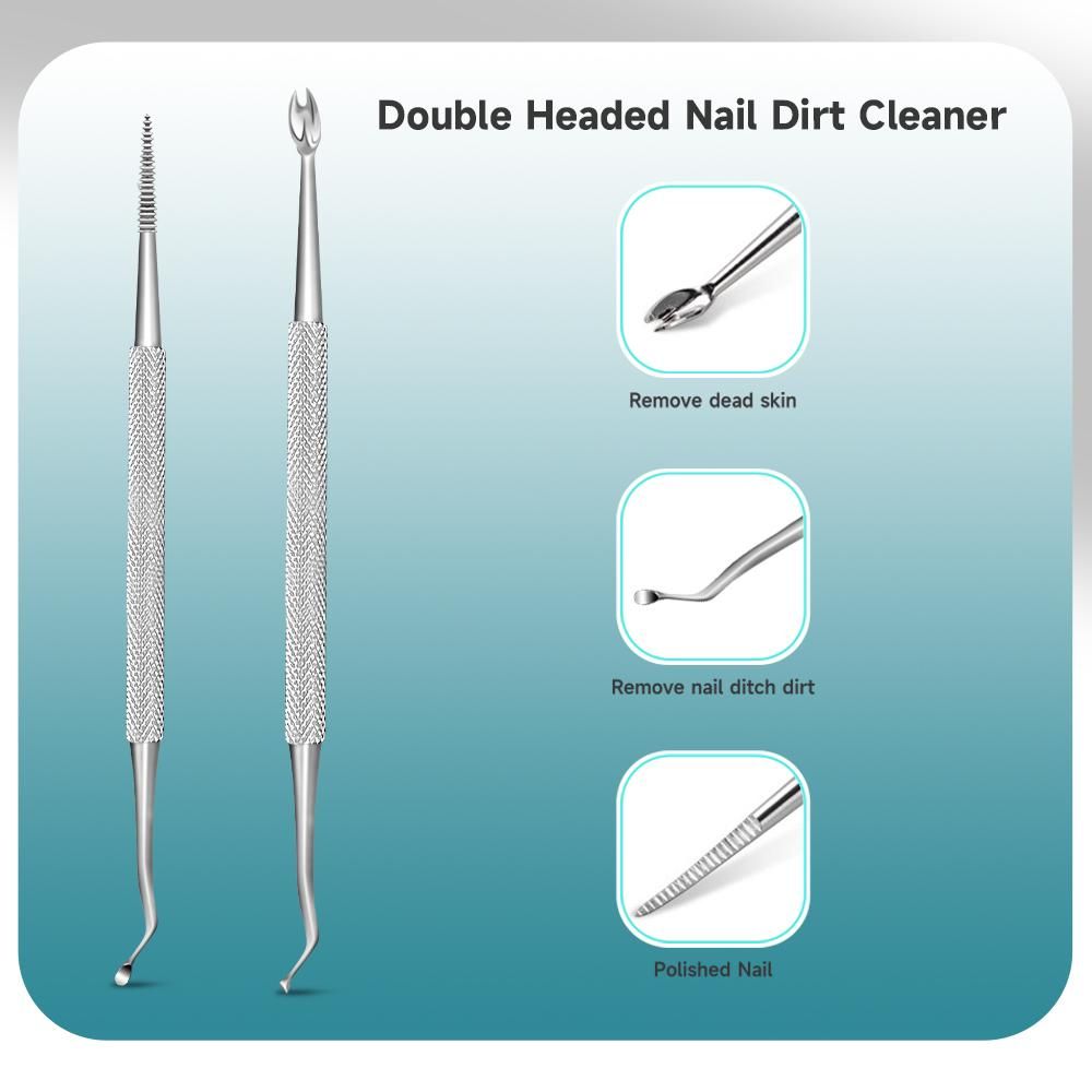 1PCS/5PCS Nail Clipper for Ingrown or Thick Toenails Cuticle Trimmer Set with Nail File Dead Skin Fork Pedicure Manicure Tools Kit for Fingernails and Toenails Nail Cut Stainless Steel for Paronychia Podiatry Nail Care Tool D