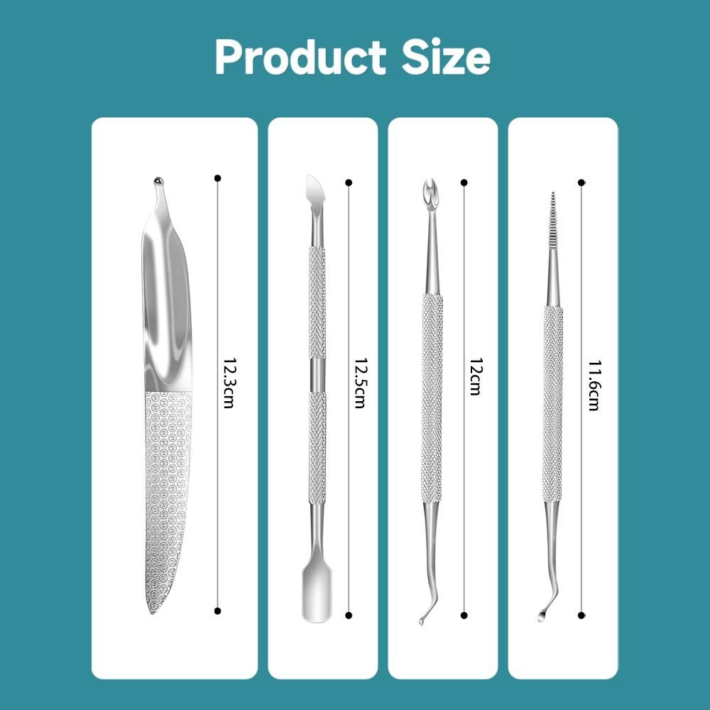 1PCS/5PCS Nail Clipper for Ingrown or Thick Toenails Cuticle Trimmer Set with Nail File Dead Skin Fork Pedicure Manicure Tools Kit for Fingernails and Toenails Nail Cut Stainless Steel for Paronychia Podiatry Nail Care Tool D