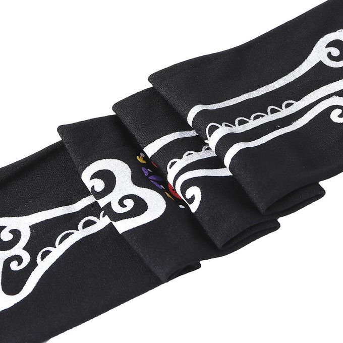 Lady Bone Heart High Tights Over Knee Socks Halloween Stockings For