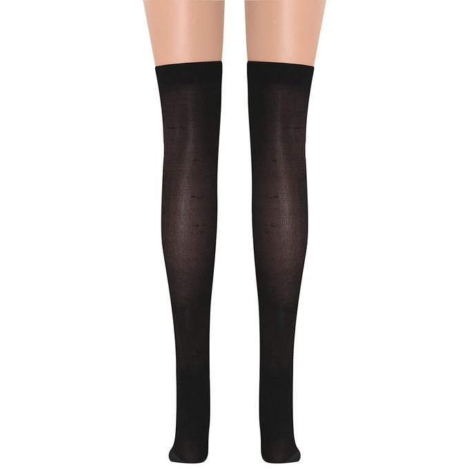 Lady Bone Heart High Tights Over Knee Socks Halloween Stockings For