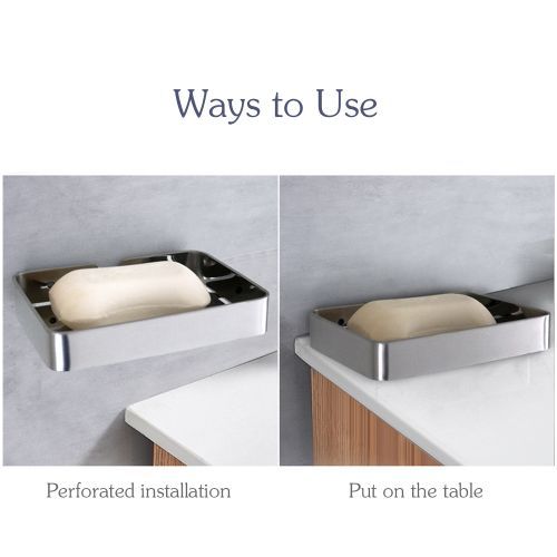 Stainless Steel Soap Dish Drain Soap Holder For Shower Soap
