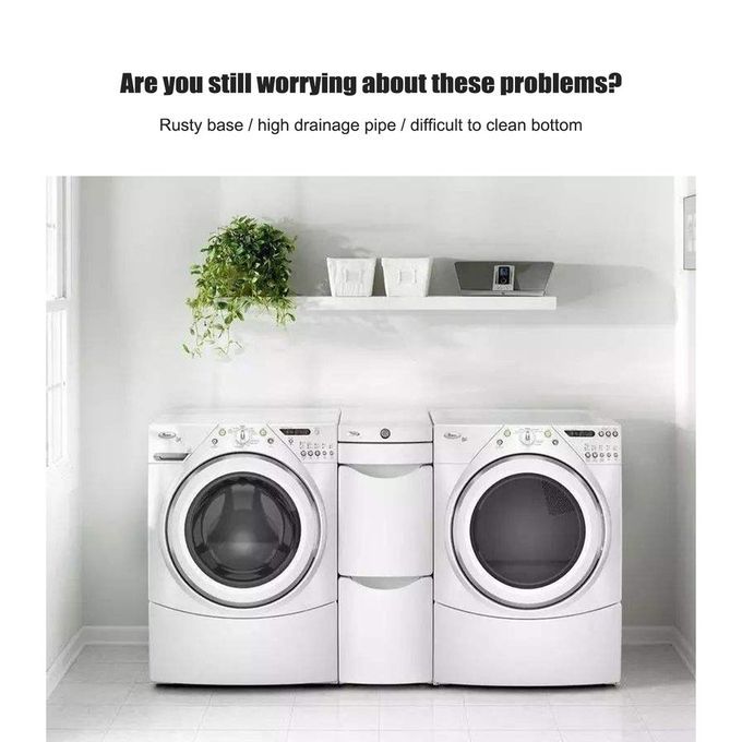 Mobile Roller Multi-fun Tional Mobile Adjustable Washing  Hine Holder Base-white