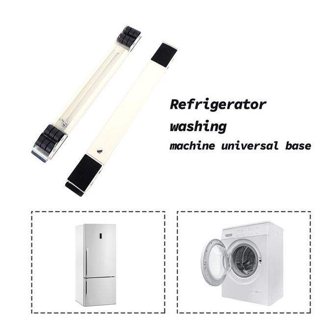Mobile Roller Multi-fun Tional Mobile Adjustable Washing  Hine Holder Base-white