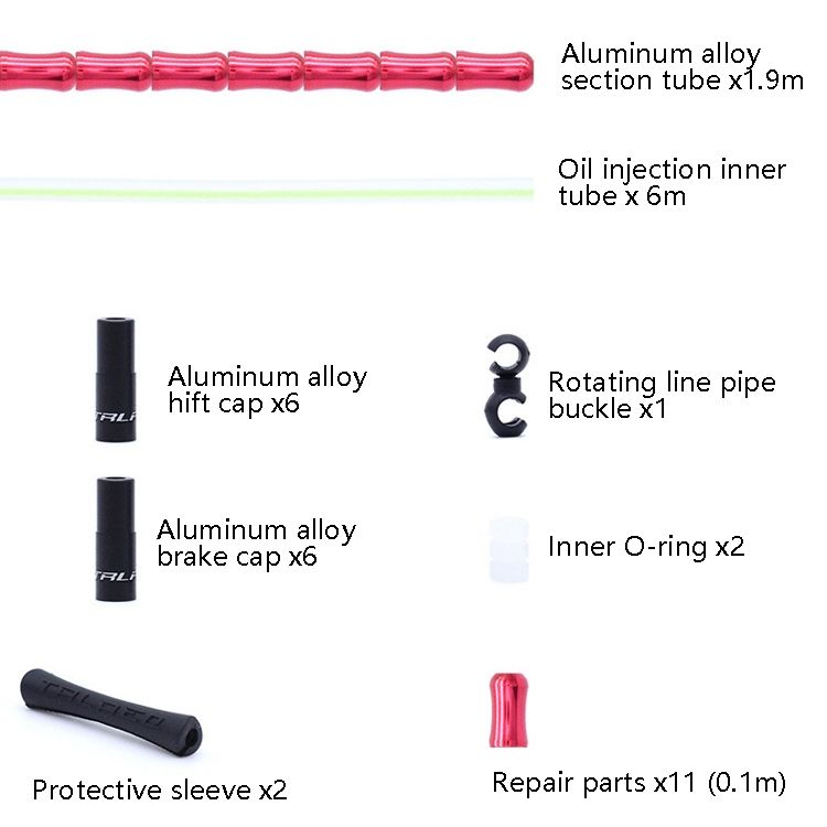 Bicycle Aluminum Alloy Brake Outer Tube, Colour: Black