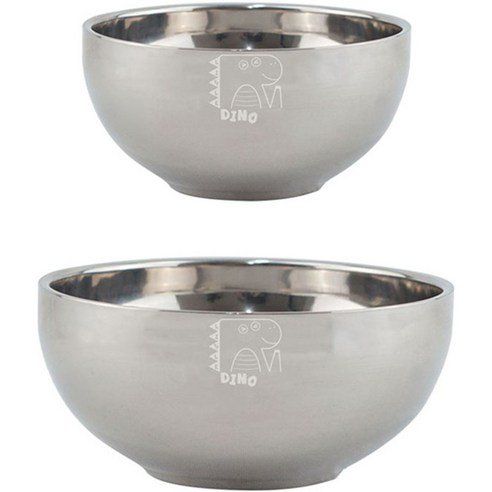 Baby Iju Dinosaur Stainless Double Tableware Set Of 2