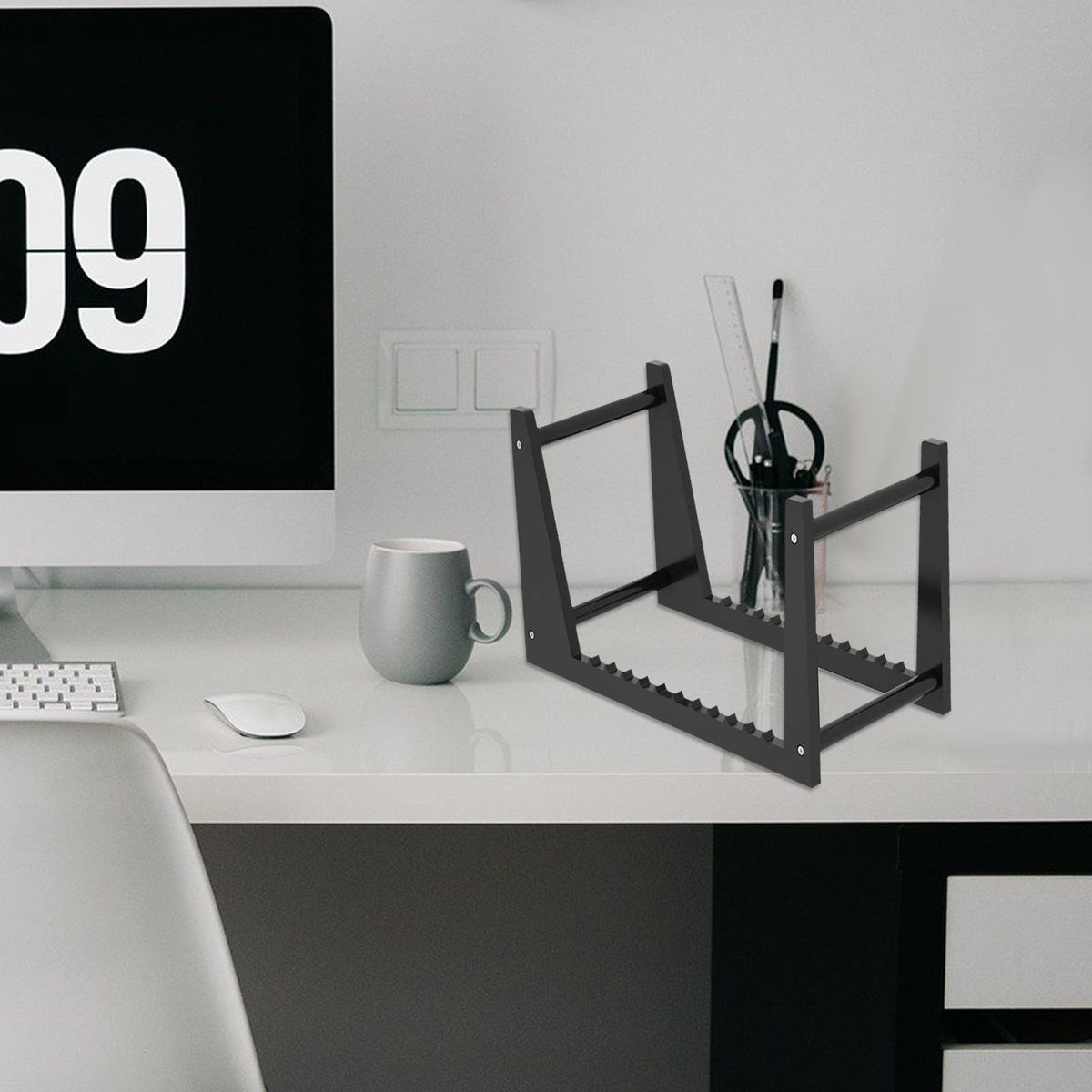 Acrylic    Stand  Organizer Album Storage  Design Black