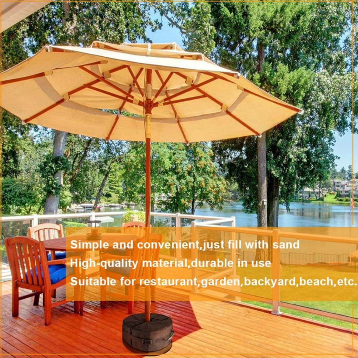 18 X 6 Inch Weight Sand Bag Gazebo Tent Leg Sandbags Weighted Base Outdoor Camping Umbrella Sand Bag Windproof Tents Fixed Sandbag For Anchoring Canopy Tent Sun Shades