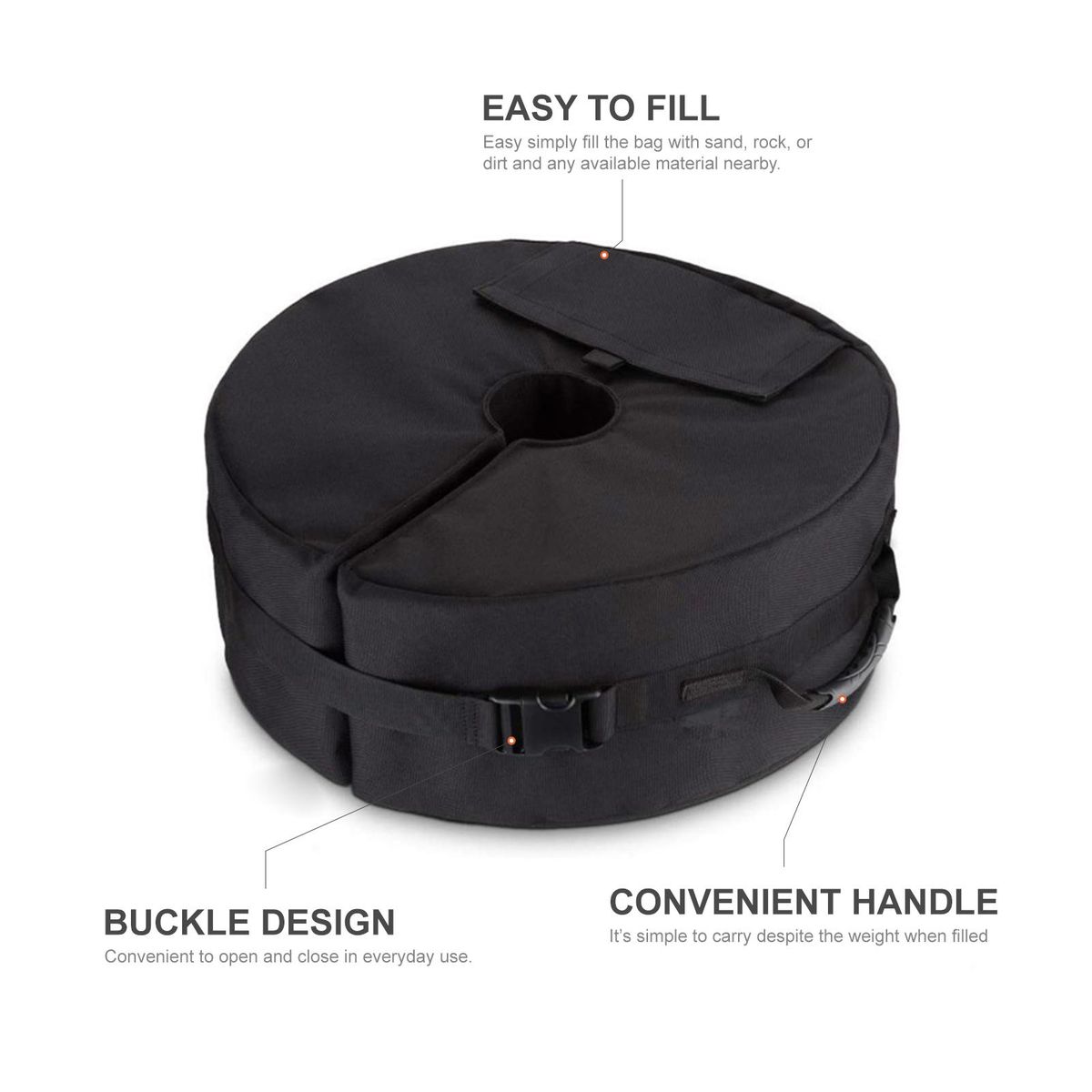 18 X 6 Inch Weight Sand Bag Gazebo Tent Leg Sandbags Weighted Base Outdoor Camping Umbrella Sand Bag Windproof Tents Fixed Sandbag For Anchoring Canopy Tent Sun Shades