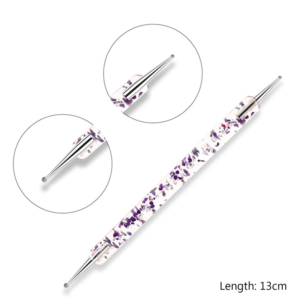 5Pcs/Set Nail Art Dotting Pen Painting Acrylic Handle Rhinestones Crystal Pens