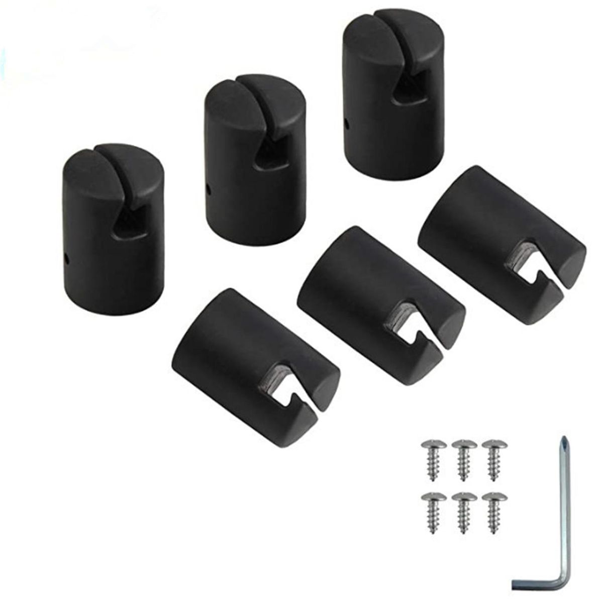 1 Set Trampoline Enclosure Pole Caps Trampoline Enclosure Pole Safety Caps with Screws