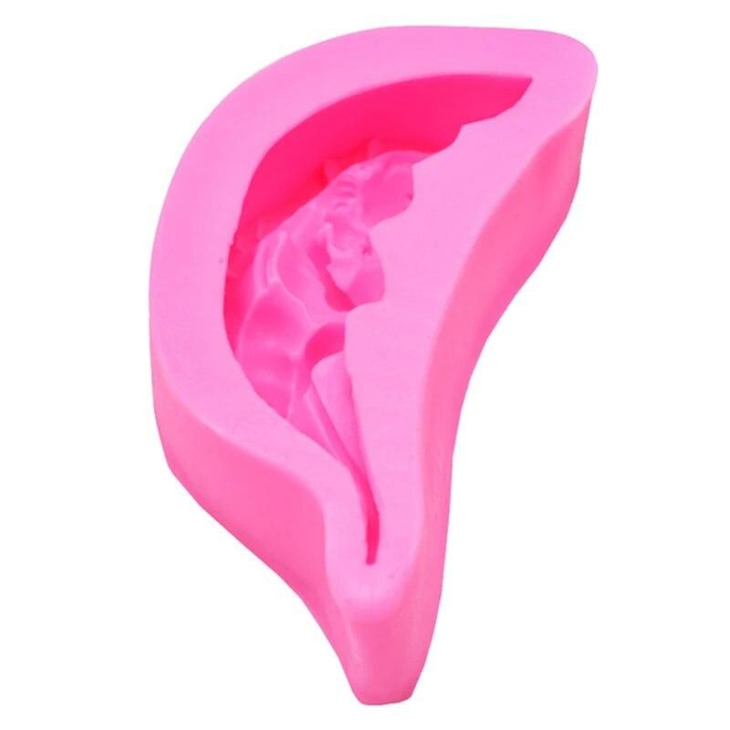 1Pc Cute Angel Baby Shape Silicone Fondant Mold Cake Decorating Tool 3D Chocolate Baking DIY Gumpaste Mould Kitchen Accessories