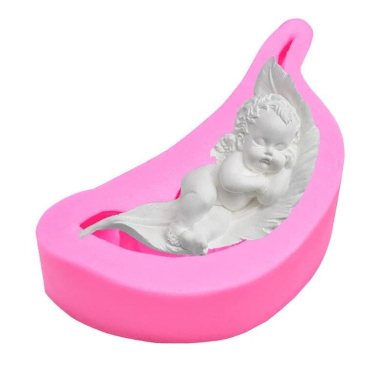 1Pc Cute Angel Baby Shape Silicone Fondant Mold Cake Decorating Tool 3D Chocolate Baking DIY Gumpaste Mould Kitchen Accessories