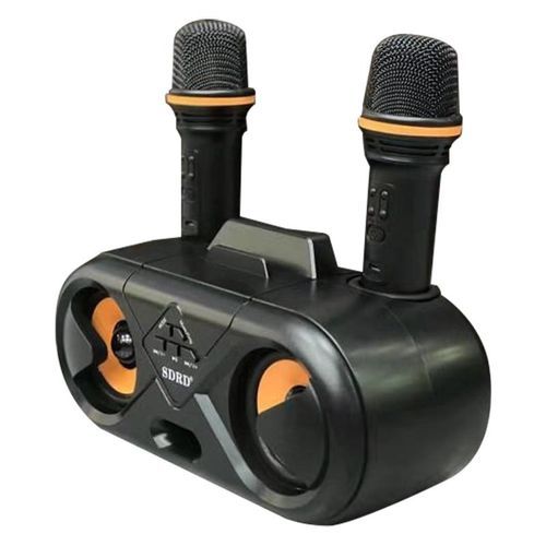 SD303 Dual Bluetooth Speaker With 2 Wireless Microphones Outdoor Family KTV Stereo Mic Big Sound 20W SDRD Sd 303 Speaker Set