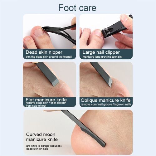 16pcs/set Nail Clipper Cutter Trimmer Ear Pick Grooming Kit Manicure Set