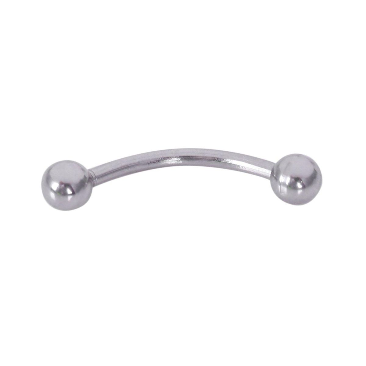 Stainless steel Curve Bent Barbell Plain Eyebrow Ring Body