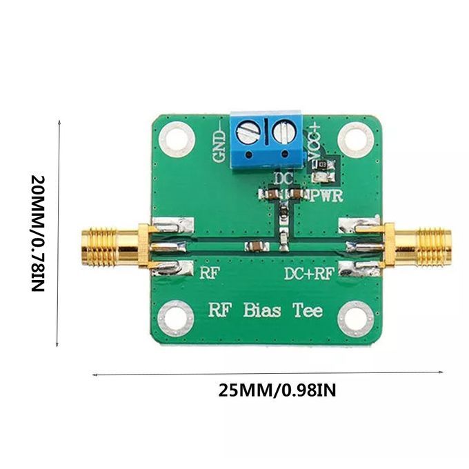 Bias Tee Wideband 10-6000Mhz For Ham Radio Rtl Sdr Lna Low Noise Amplifier Green