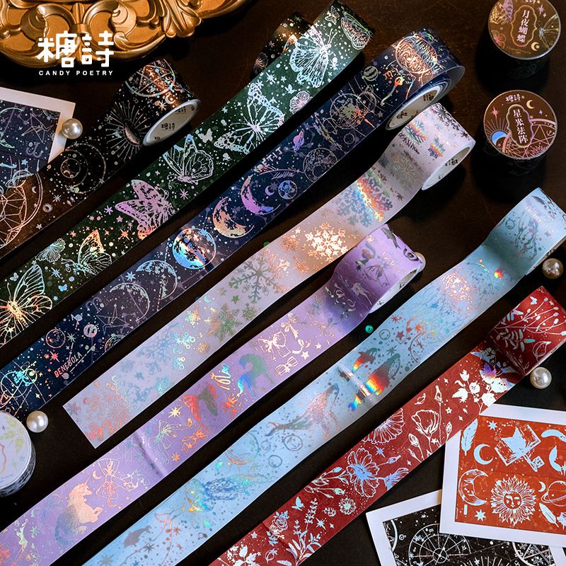 NEW 10pcs Lot Decorative Cute Silver Foil Constellation