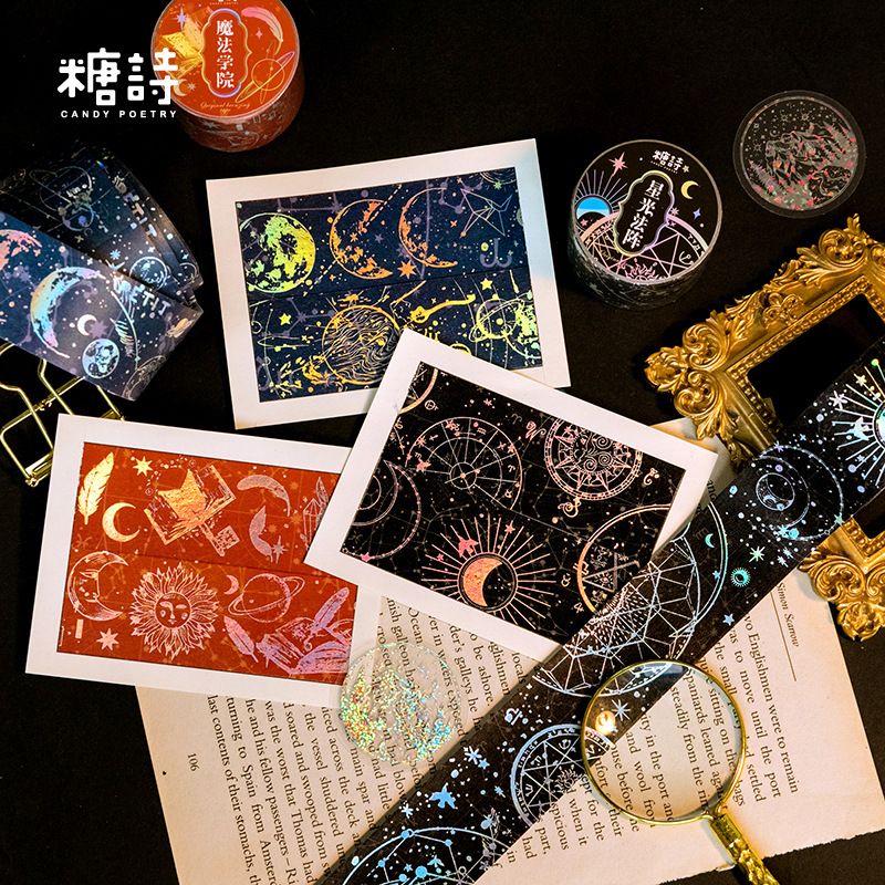 NEW 10pcs Lot Decorative Cute Silver Foil Constellation