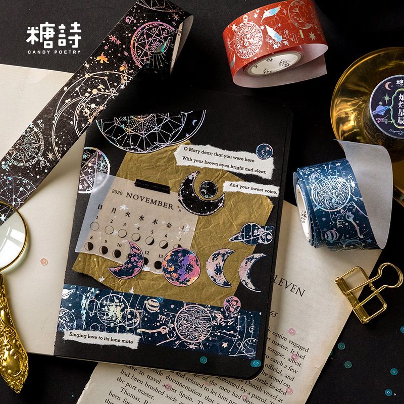 NEW 10pcs Lot Decorative Cute Silver Foil Constellation
