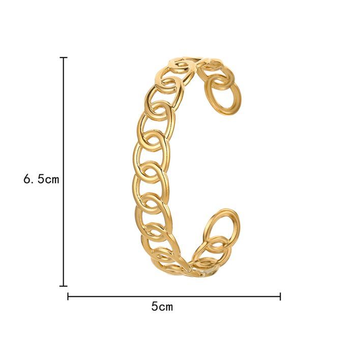 Chain Bracelet Openwork Smooth Surface Bracelet Silver