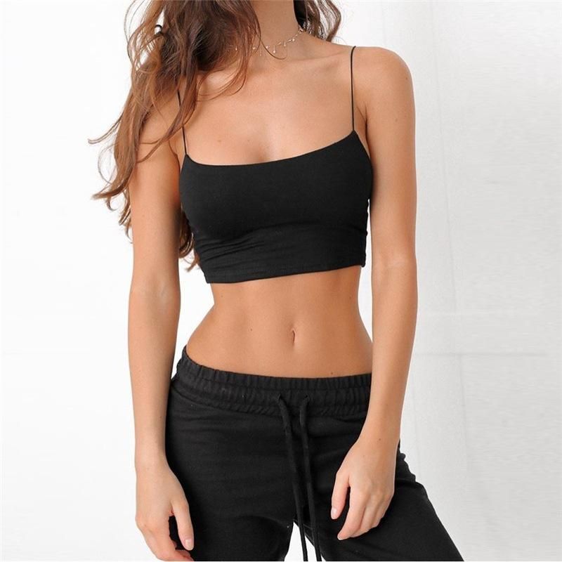 Sexy Top Black Short Tops With Halter Neck Women Summer Back Camisole With Back Fashionable Casual Tube Top Sleeveless Vest