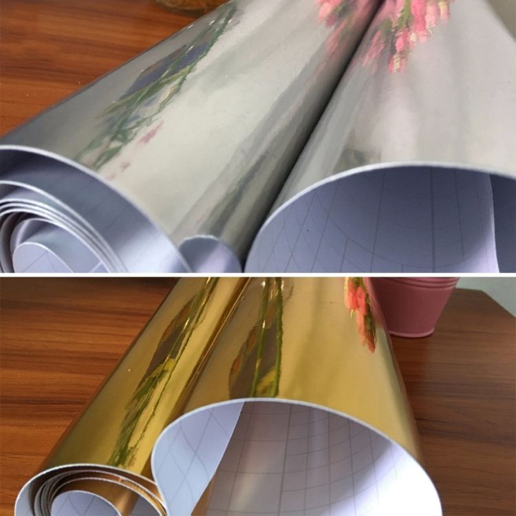 30cm X 150cm Glossy Metal Self Adhesive Vinyl Film , Color: